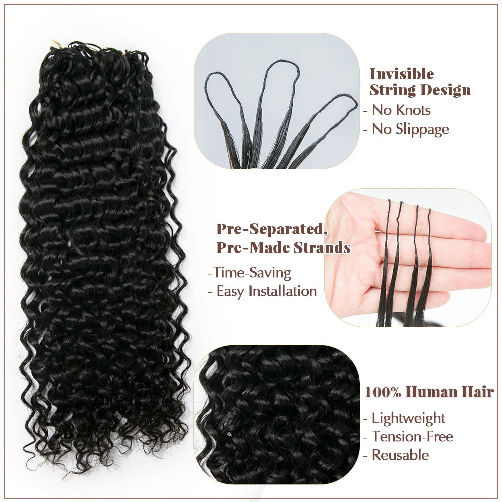 water water pre looped crochet human hair