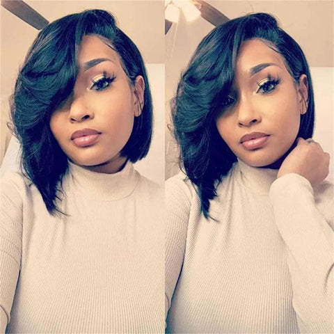 Transform A New Look with the Deep Side Part Bob Wig Ywigs